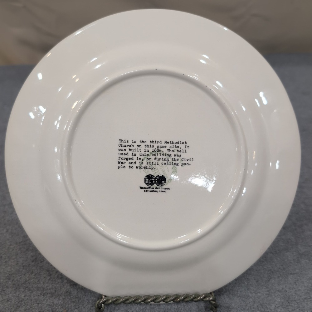 First Methodist Church Dadeville Alabama Homer Laughlin Plate Gold Rim - Picture 3 of 3